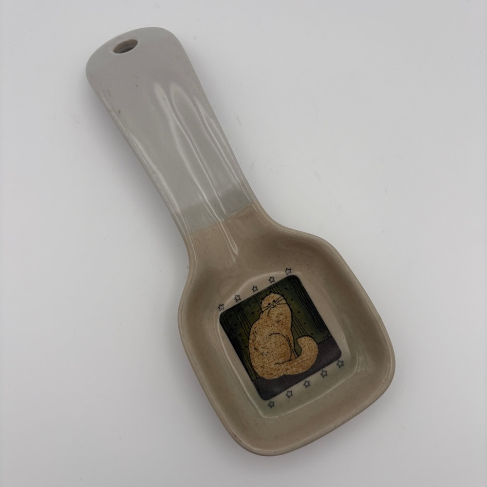 Otagiri Warren Kimble Kitty Cat Stars Spoon Rest Japan